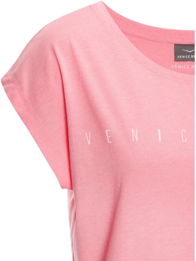 Venice Beach Shirt met korte mouwen met frontprint t-shirt van katoenmix basic casual - Foto 2