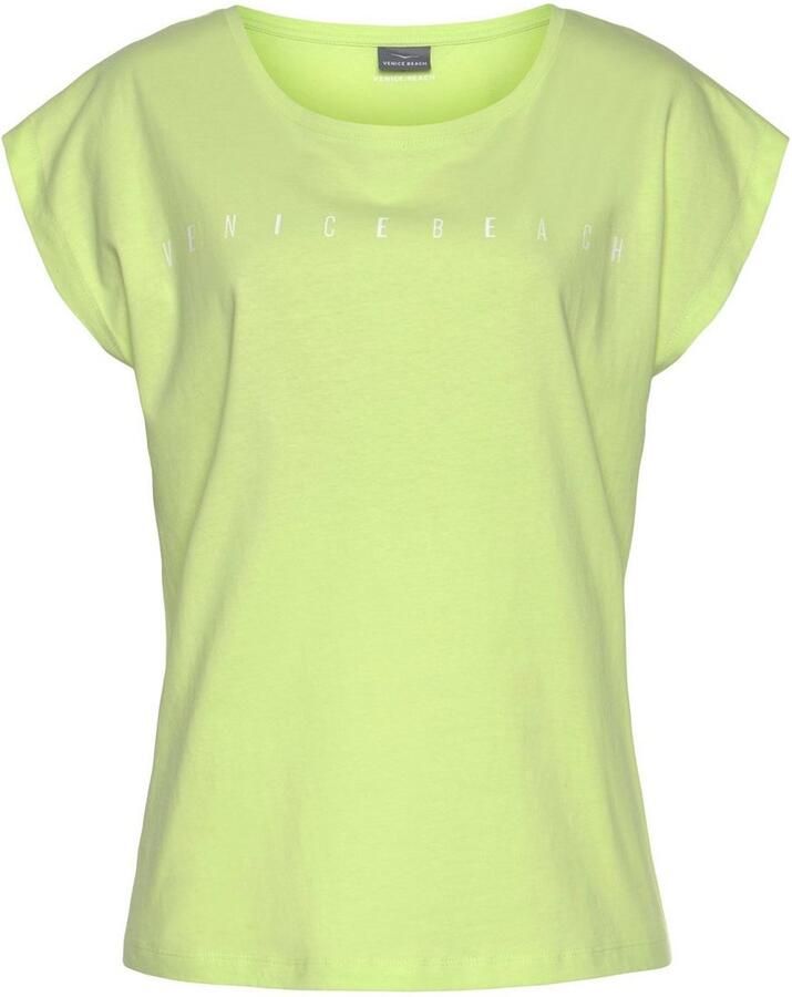 Venice Beach Shirt met korte mouwen met logoprint op de voorkant katoenen t-shirt sportief-casual basic