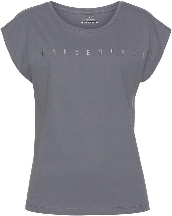 Venice Beach Shirt met korte mouwen met logoprint op de voorkant katoenen t-shirt sportief-casual basic