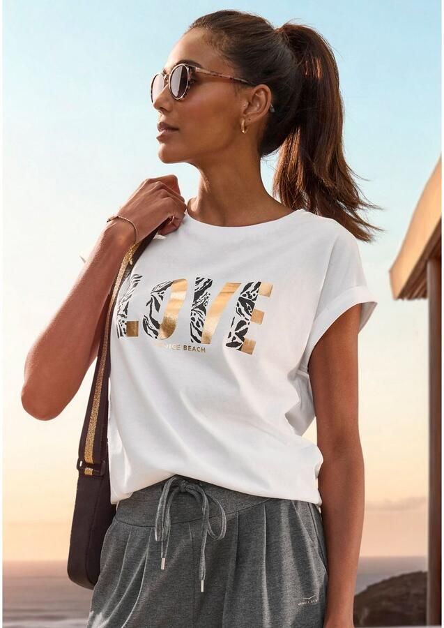 Venice Beach Shirt met korte mouwen met print op de voorzijde katoenen t-shirt losse pasvorm - Foto 7