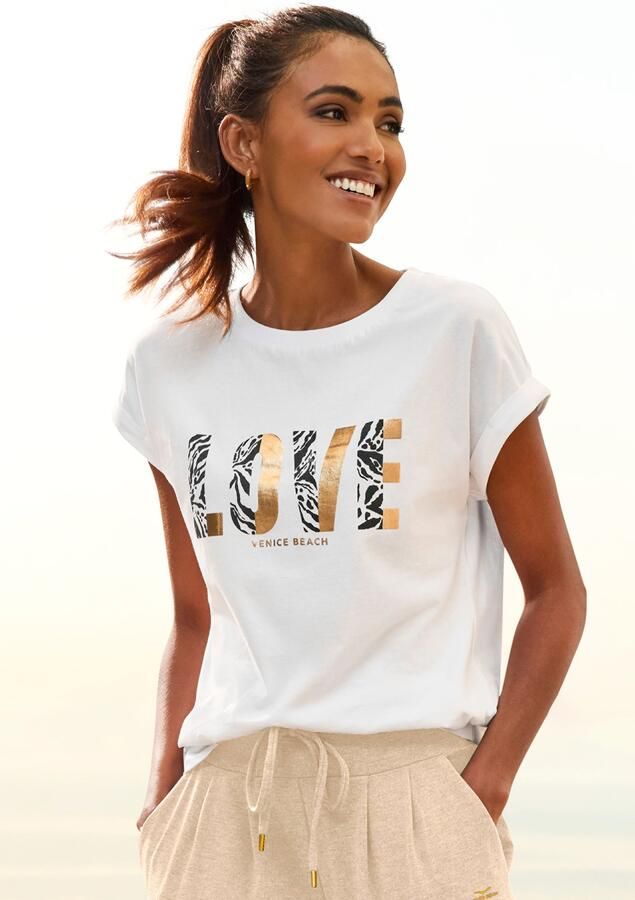 Venice Beach Shirt met korte mouwen met print op de voorzijde katoenen t-shirt losse pasvorm - Foto 8