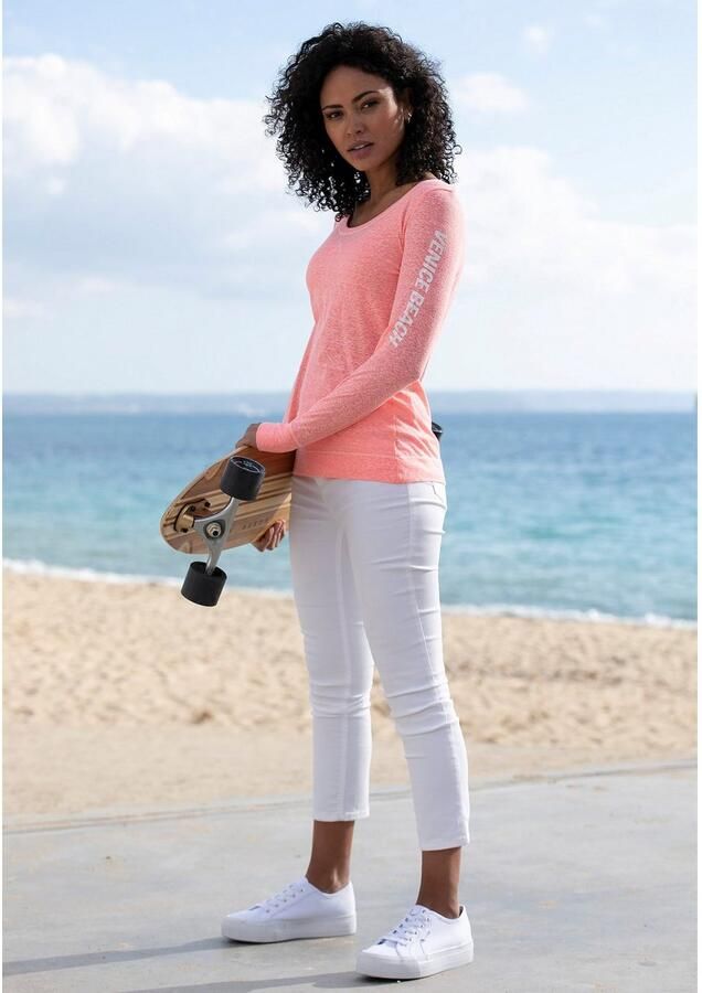 Venice Beach Shirt met lange mouwen met sportieve logoprint sportief-casual