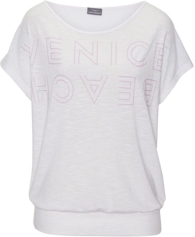 Venice Beach Shirt met ronde hals met logoprint t-shirt zomerse sportieve look - Foto 4