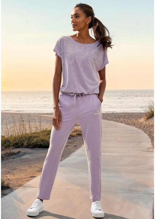 Venice Beach Sweatbroek met logoprint joggingbroek loungewear