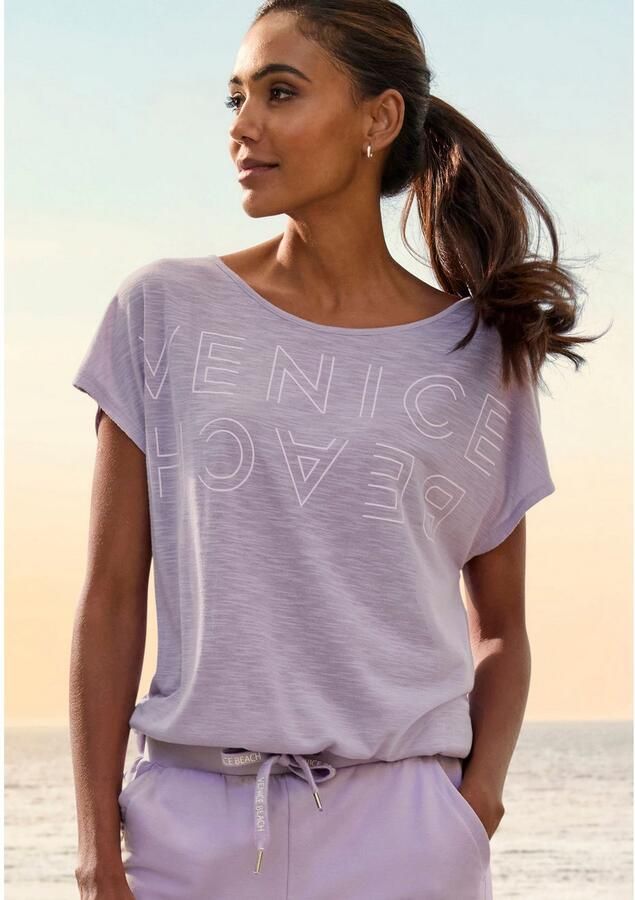 Venice Beach Shirt met ronde hals met logoprint t-shirt zomerse sportieve look - Foto 5