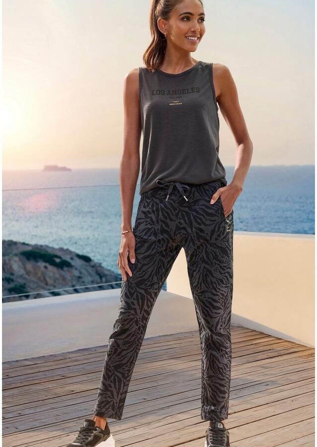 Venice Beach Sweatbroek met dierenprint joggingbroek sportief-casual