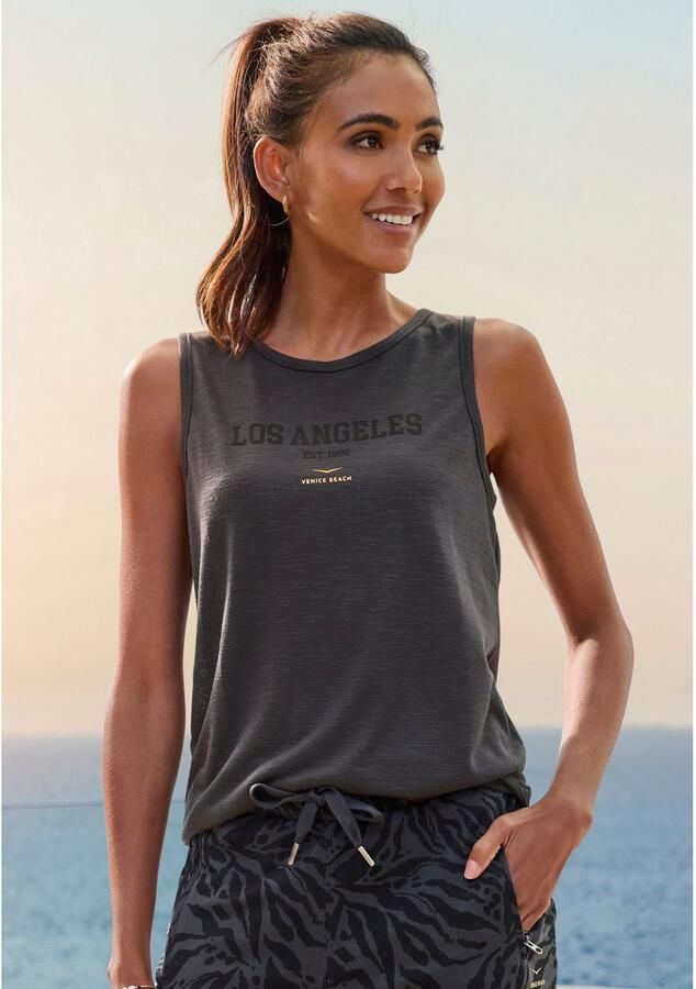 Venice Beach Tanktop met logoprint sporttop sportief chic - Foto 4