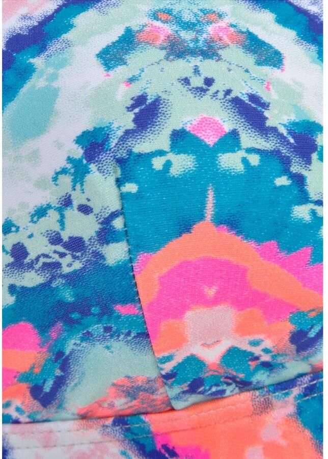 Venice Beach triangel bikinitop met all over print blauw roze - Foto 5