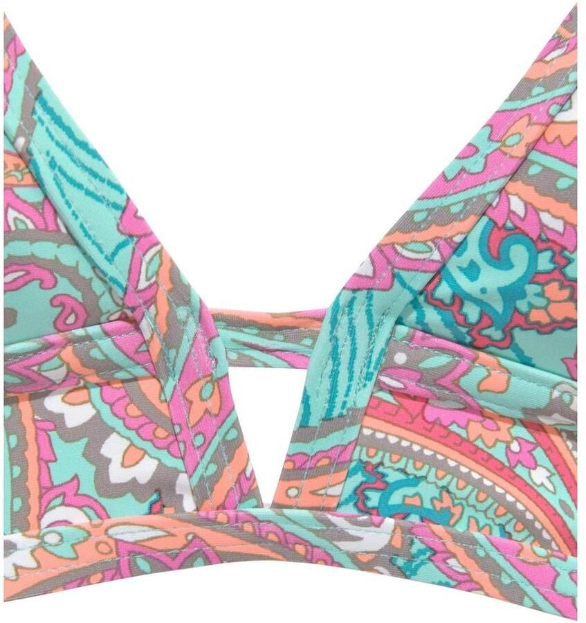 Venice Beach Triangel-bikinitop Paislee bedrukt met uitneembare softcups te binden in de nek en rug