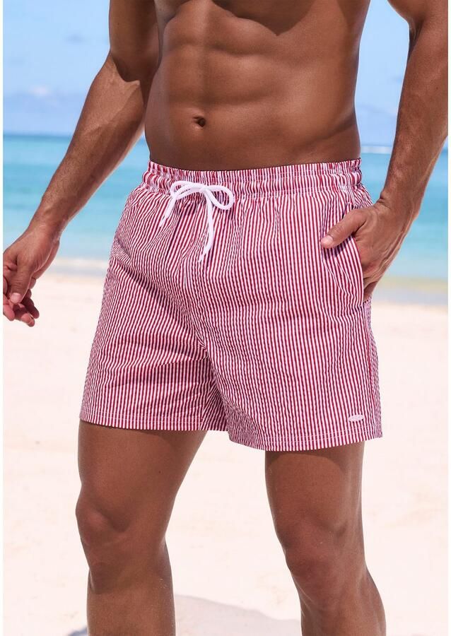 Venice Beach Zwemshort met seersucker-effect - Foto 2