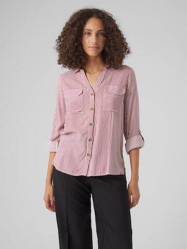 Vero Moda Blouse met lange mouwen VMBUMPY L S SHIRT NEW WVN GA NOOS