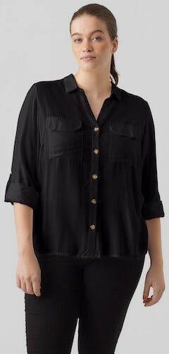 Vero Moda Curve Overhemdblouse VMBUMPY L S SHIRT NEW CURVE GA NOOS