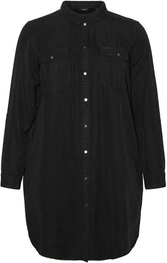 Vero Moda Curve Jeans jurk VMSILA LS SHORT DRESS MIX GA CURVE NOOS - Foto 3