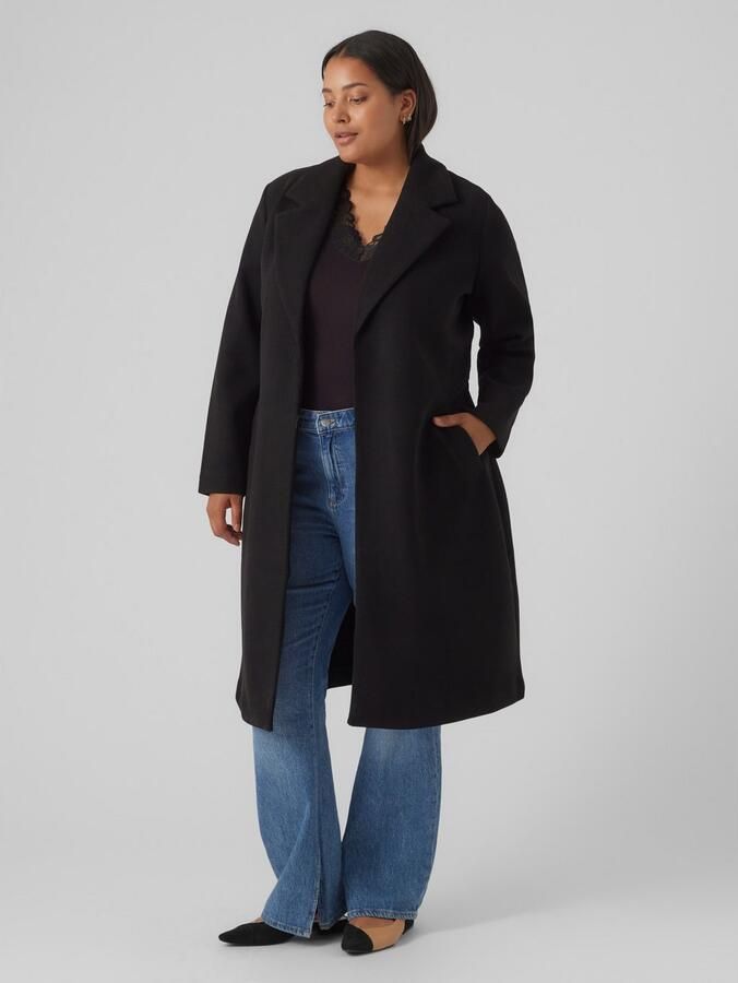 Vero Moda Curve Lange jas VMCFORTUNEAYA LONG COAT GA CUR NOOS - Foto 2