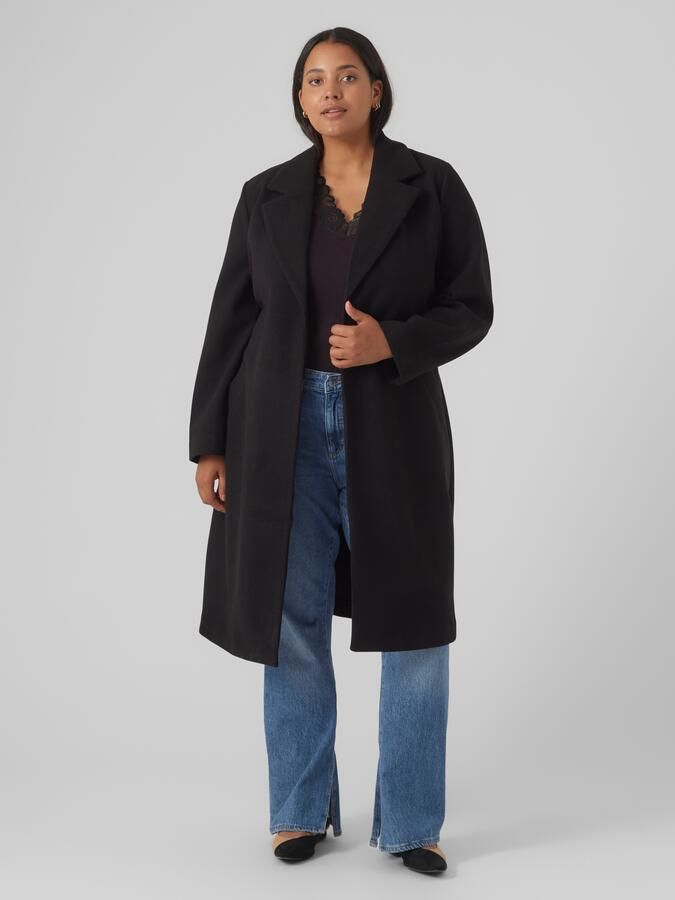 Vero Moda Curve Lange jas VMCFORTUNEAYA LONG COAT GA CUR NOOS - Foto 4