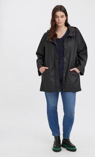 Vero Moda Curve Outdoorjack VMCMALOU COATED JACKET CUR NOOS - Foto 4