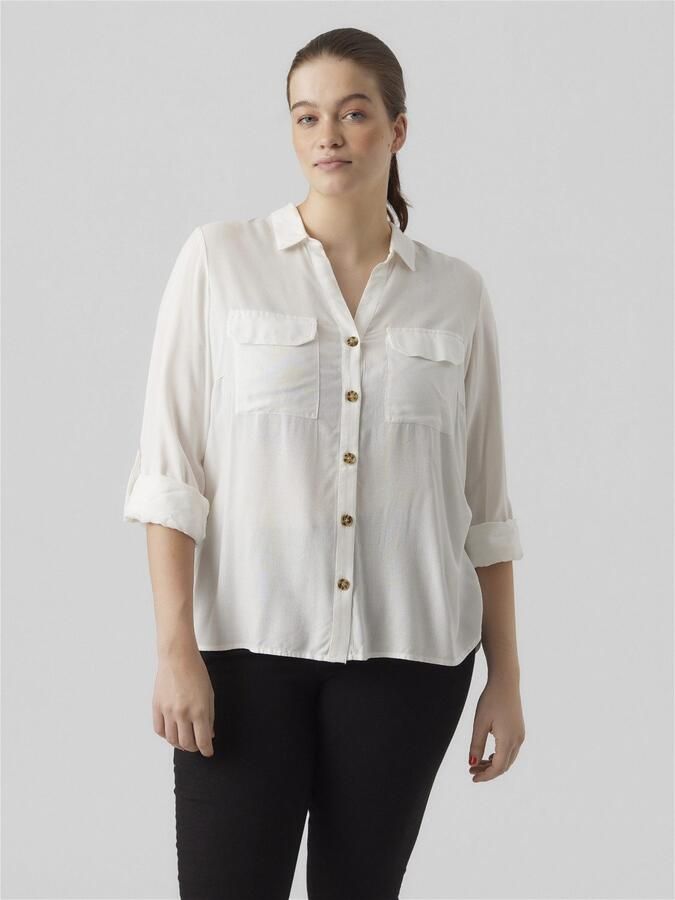 Vero Moda Curve Overhemdblouse VMBUMPY L S SHIRT NEW CURVE GA NOOS - Foto 5
