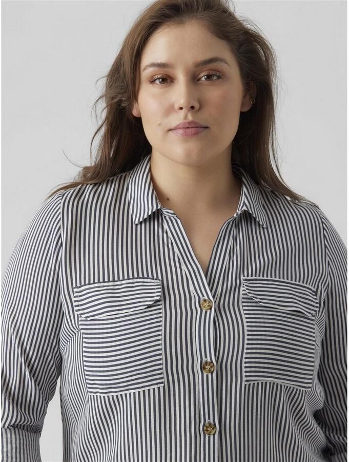 Vero Moda Curve Overhemdblouse VMBUMPY L S SHIRT NEW CURVE GA NOOS - Foto 6