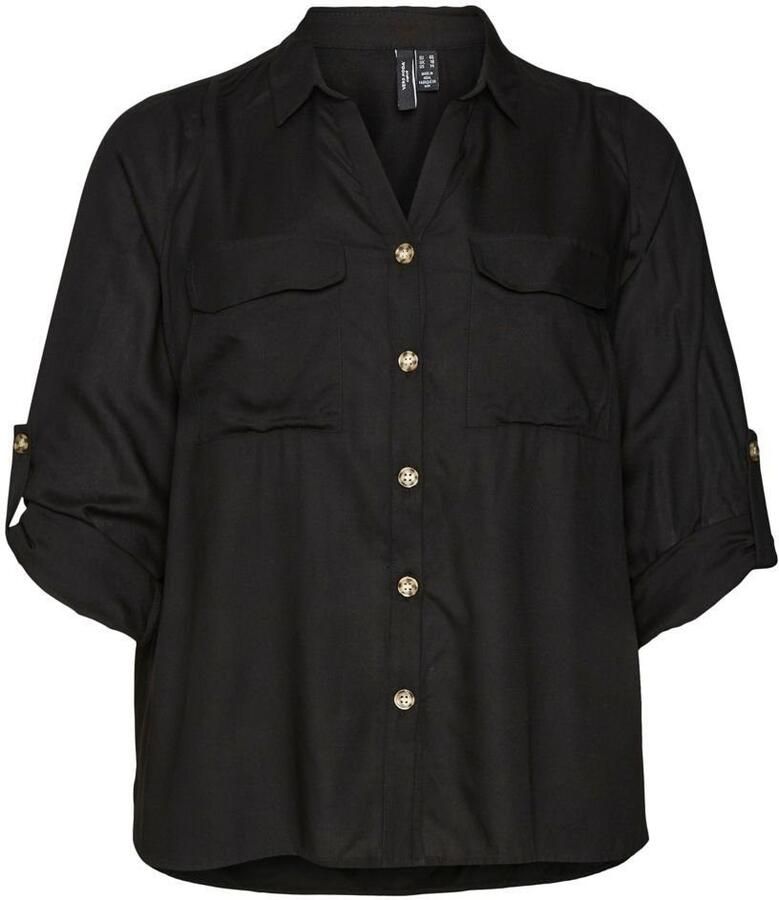 Vero Moda Curve Overhemdblouse VMBUMPY L S SHIRT NEW CURVE GA NOOS - Foto 3