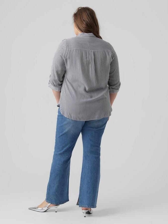 Vero Moda Curve Overhemdblouse VMBUMPY L S SHIRT NEW CURVE GA NOOS - Foto 4