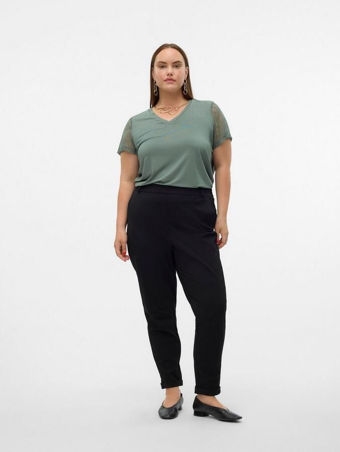 Vero Moda Curve Pantalon VMCMAYA MW LOOSE SOLID PANT CUR NOOS - Foto 6