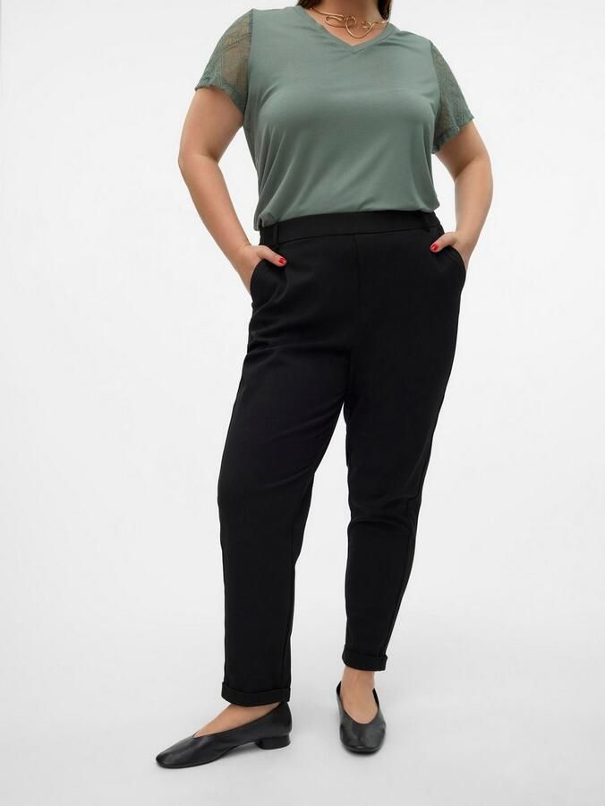 Vero Moda Curve Pantalon VMCMAYA MW LOOSE SOLID PANT CUR NOOS - Foto 7