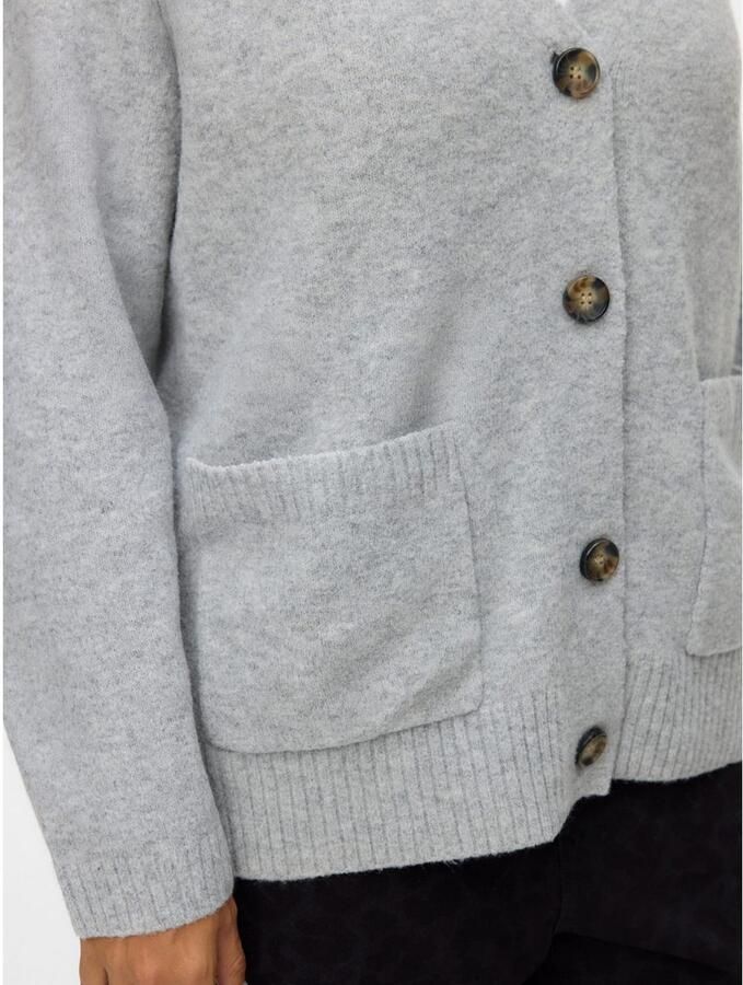 Vero Moda Curve Vest VMCBOOM LS V-NECK BUTTON CARDI NOOS CUR - Foto 2