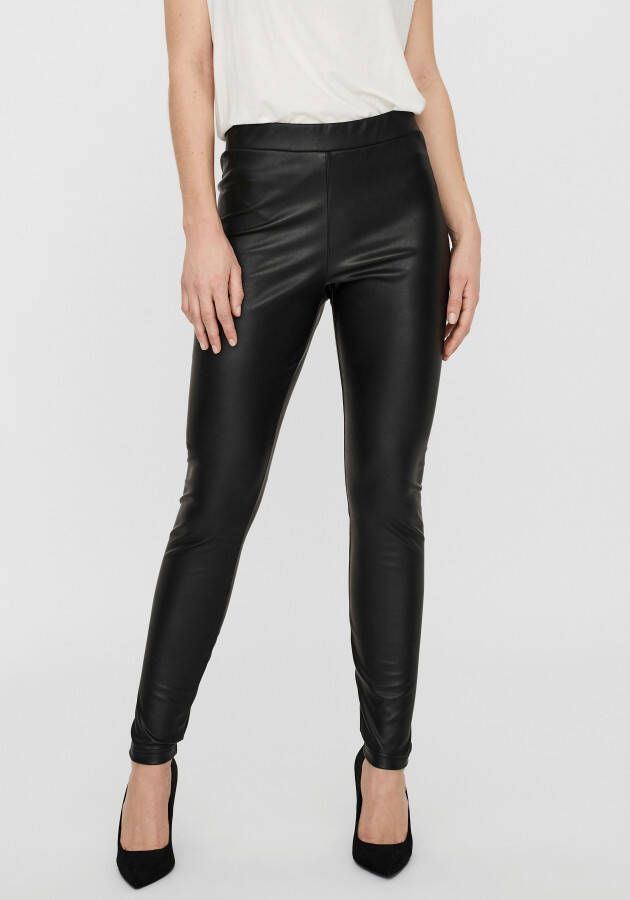 Vero Moda Imitatieleren broek VMGANA MR PL LEGGING