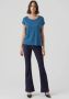 Vero Moda Shirt met ronde hals VMAVA PLAIN SS TOP GAJRS NOOS - Thumbnail 1