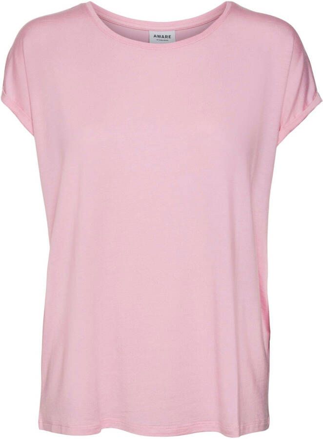 Vero Moda Shirt met ronde hals VMAVA PLAIN SS TOP GAJRS NOOS