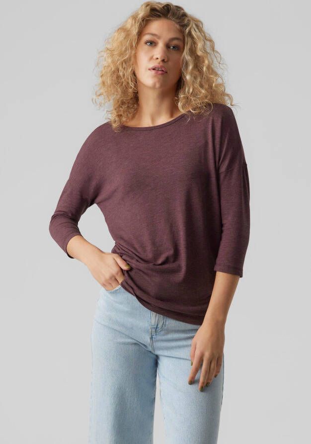 Vero Moda Shirt met ronde hals VMCARLA 3 4 TOP