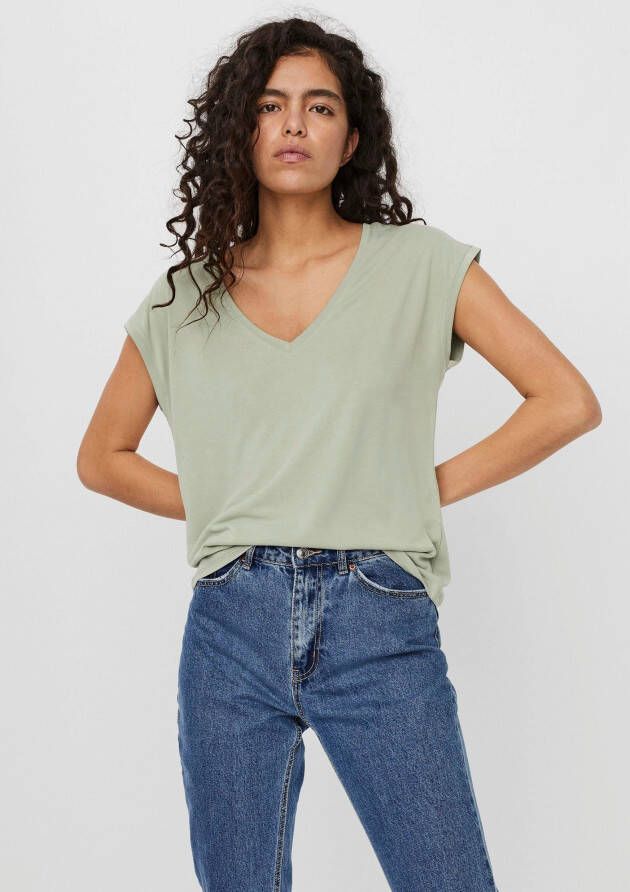 Vero Moda Shirt met V-hals VMFILLI SS V-NECK TEE