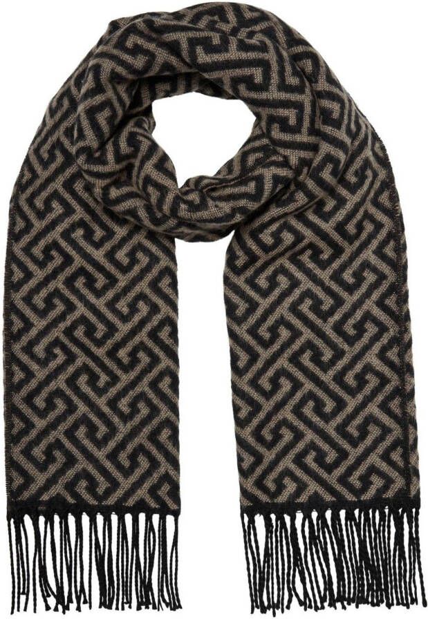 VERO MODA sjaal VMFONDA met grafische print zwart beige
