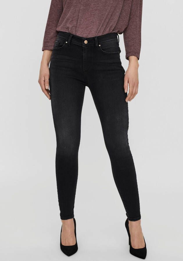 Vero Moda Dames skinny jeans vmpeach 1100 Zwart Dames