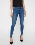 VERO MODA mid waist skinny jeans VMTANYA medium blue denim - Thumbnail 3
