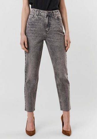 VERO MODA high waist straight fit jeans VMBRENDA grey denim