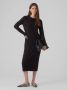 Vero Moda Gebreide jurk VMPLAZA LS O-NECK CALF DRESS GA BOO - Thumbnail 1