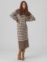 Vero Moda Gebreide jurk VMPLAZA LS O-NECK CALF DRESS GA BOO - Thumbnail 1