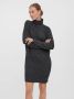 VERO MODA gemêleerde fijngebreide jurk VMBRILLIANT van gerecycled polyester zwart - Thumbnail 3