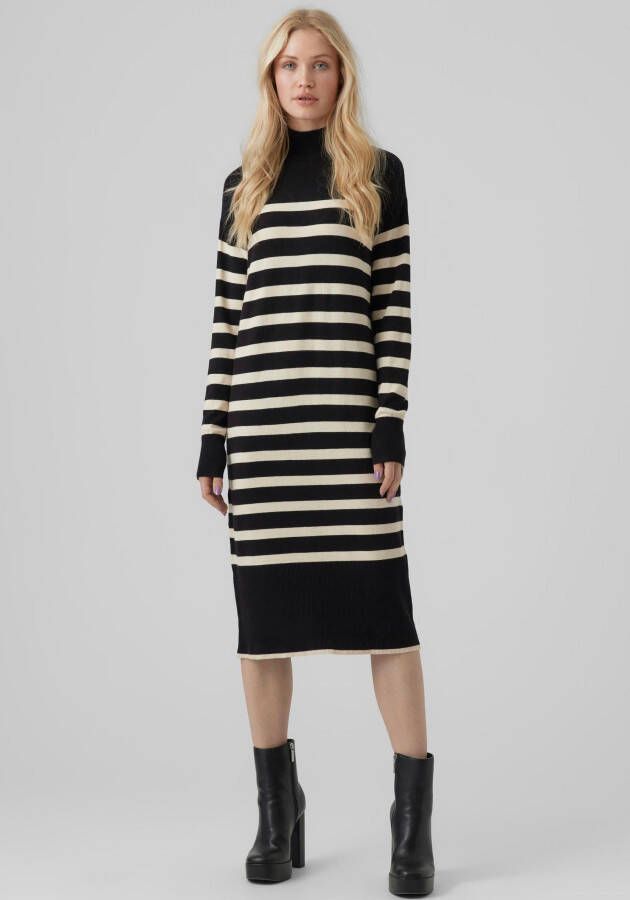 Vero Moda Gebreide jurk met opstaande kraag model 'HAPPINESS'