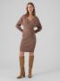 Vero Moda Knielange gebreide jurk van viscosemix model 'Holly' - Thumbnail 2