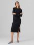 Vero Moda Gebreide jurk met geribde ronde hals model 'LEFILE' - Thumbnail 3