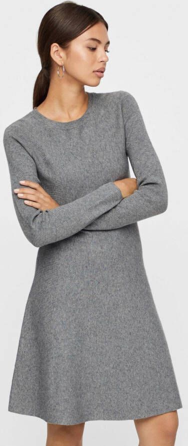 Vero Moda Knielange gebreide jurk met ronde hals model 'NANCY'