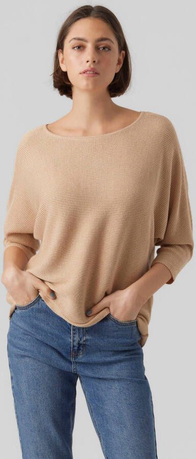 Vero Moda Trui met 3 4-mouwen VMNORA 3 4 BOATNECK BLOUSE NOOS