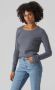 Vero Moda Trui met ronde hals VMCARE STRUCTURE LS O-NECK BLOU NOOS - Thumbnail 2