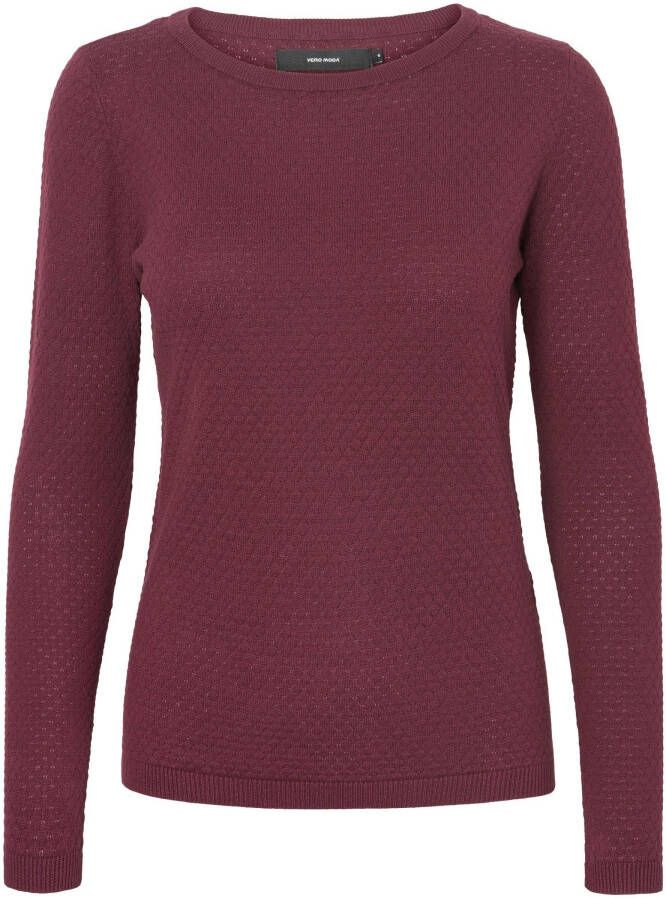 Vero Moda Regular fit gebreide pullover met ronde hals model 'CARE STRUCTURE'