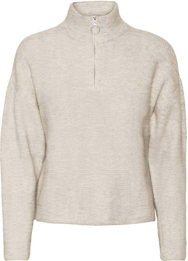 Vero Moda Trui met staande kraag VMOLINA LS HIGHNECK ZIPPER BLOUSE