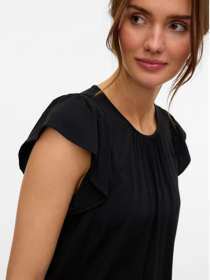Vero Moda Blouse met korte mouwen VMBELLA SS LACE TOP WVN GA NOOS - Foto 2