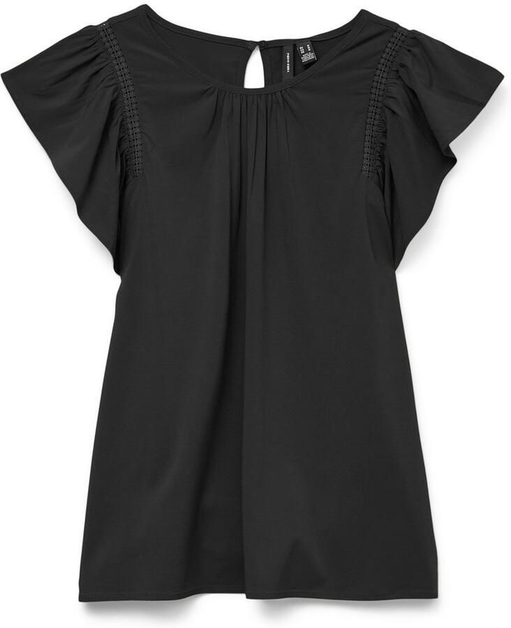 Vero Moda Blouse met korte mouwen VMBELLA SS LACE TOP WVN GA NOOS
