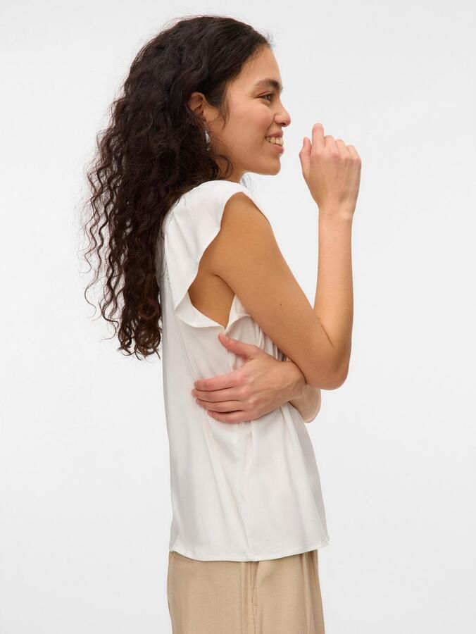 Vero Moda Blouse met korte mouwen VMBELLA SS LACE TOP WVN GA NOOS - Foto 3
